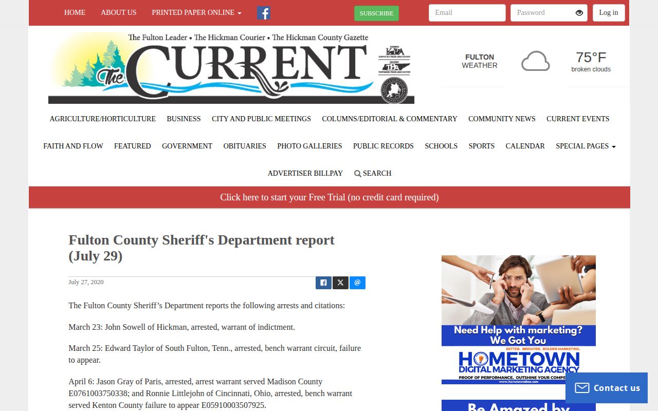 Fulton County crime news sheriff public-records report